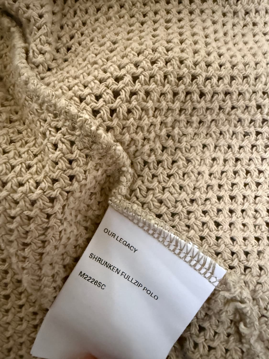 [46] 아워레가시 슈렁큰 집업 베이지 상품이미지5