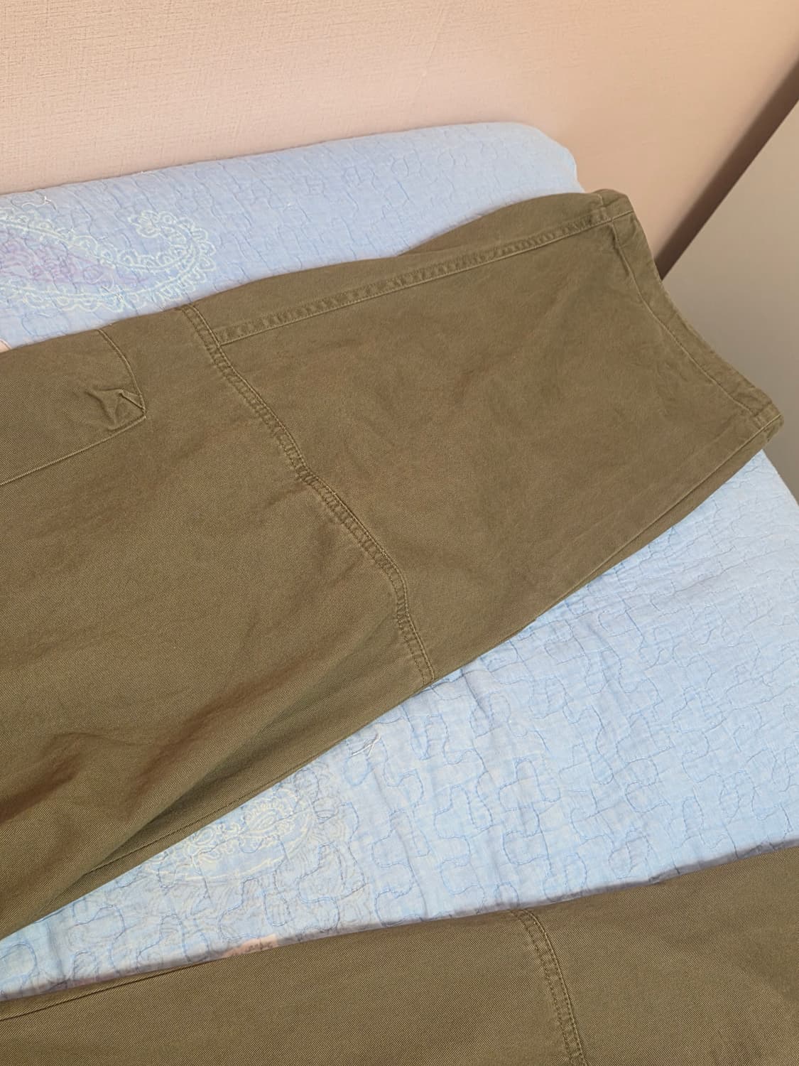 [2] 노운 워싱 카고 와이드 팬츠 카키 상품이미지6