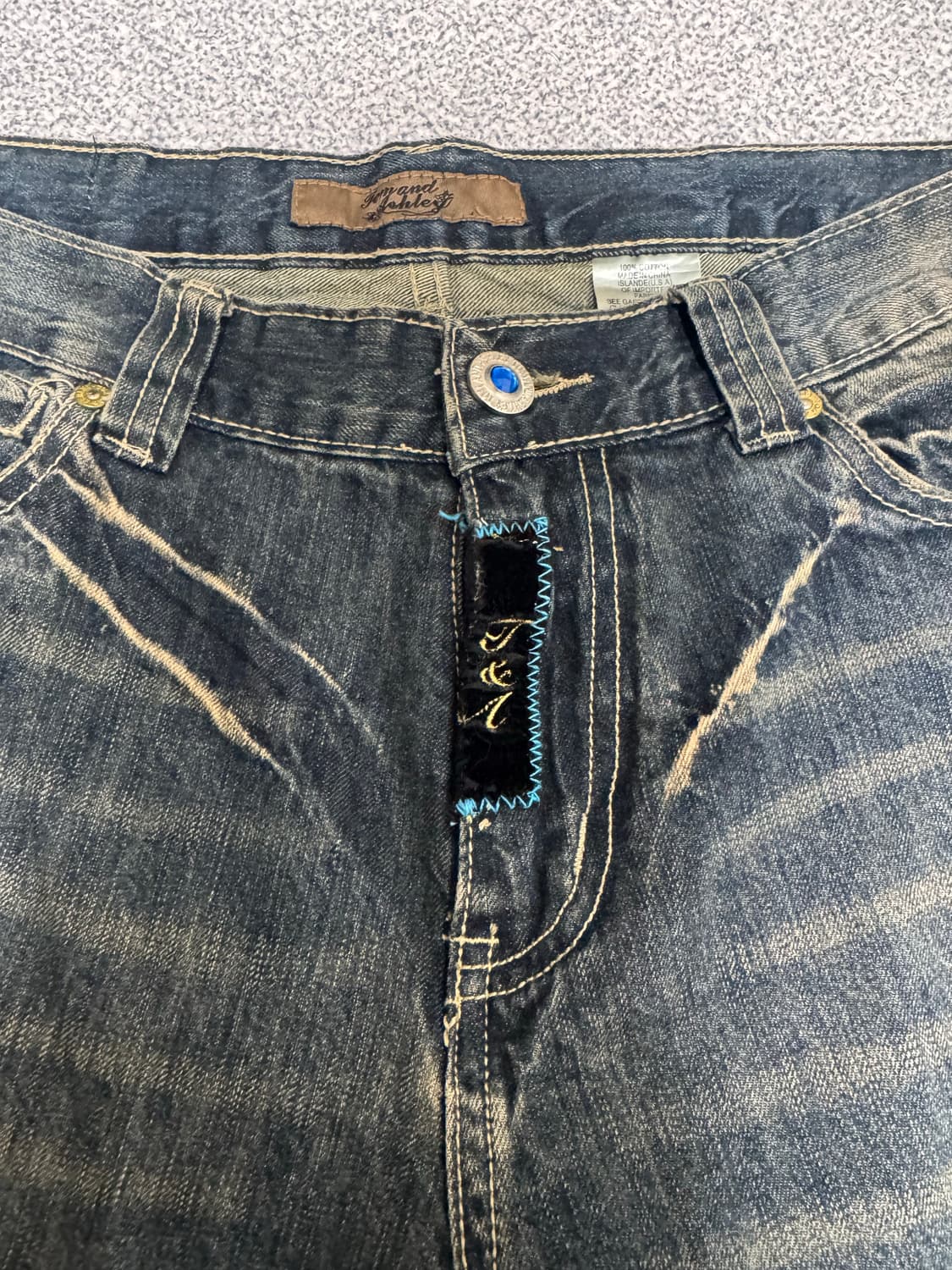 •Vintage 데미지 데님 팬츠 (크랙 워싱 디테일) 상품이미지3