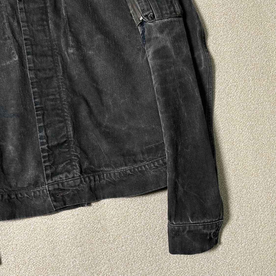 (M) 릭오웬스 다크쉐도우 블랙 데님 트러커 자켓 상품이미지4