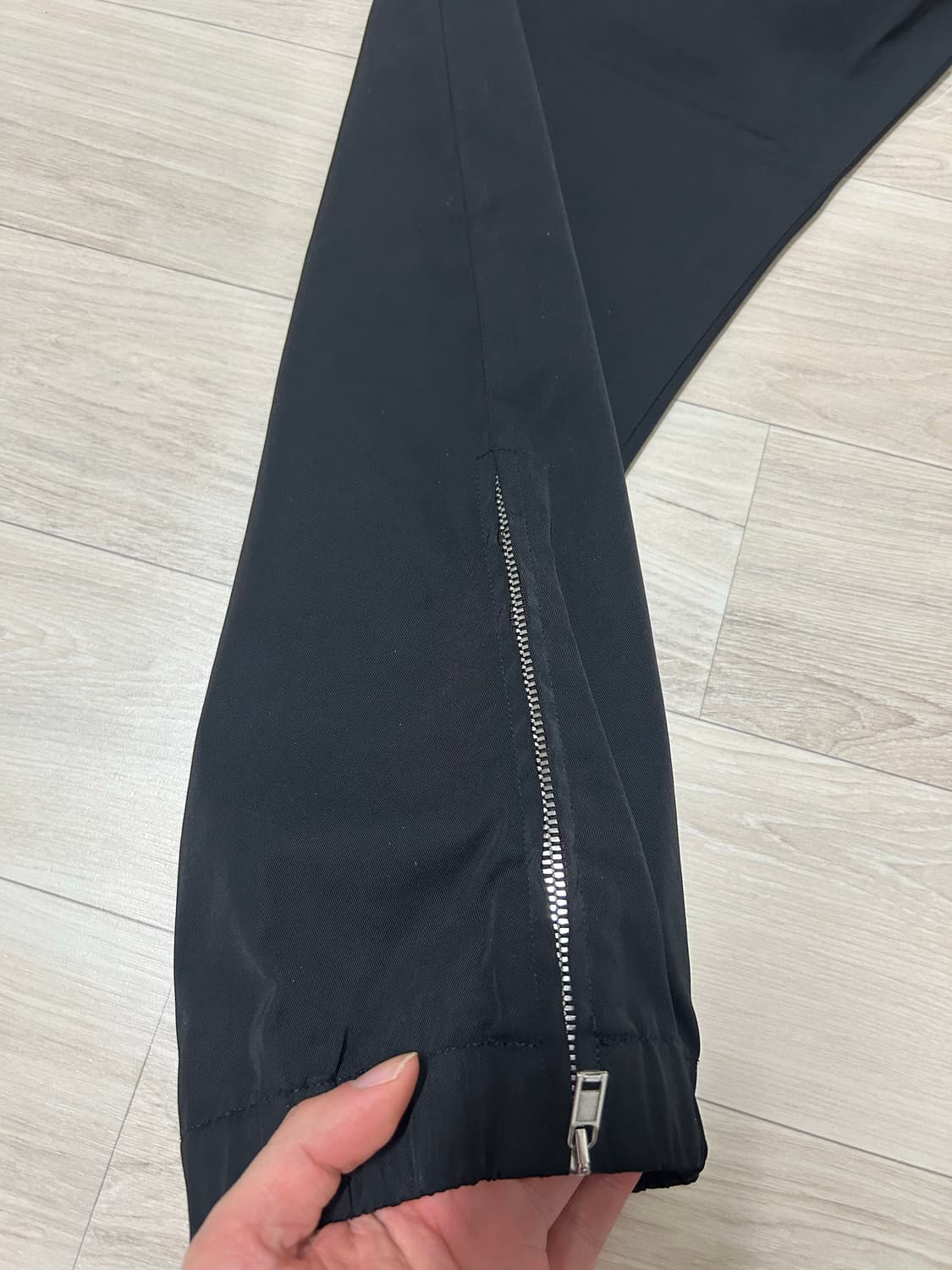 릭오웬스 드로스트링 트랙 조거 팬츠 블랙 상품이미지4