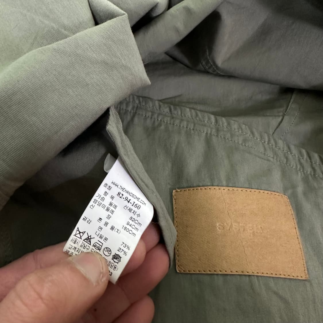 우먼OS 시스템 가오리오버핏 라이트카키 카라포인트 야상자켓 상품이미지10