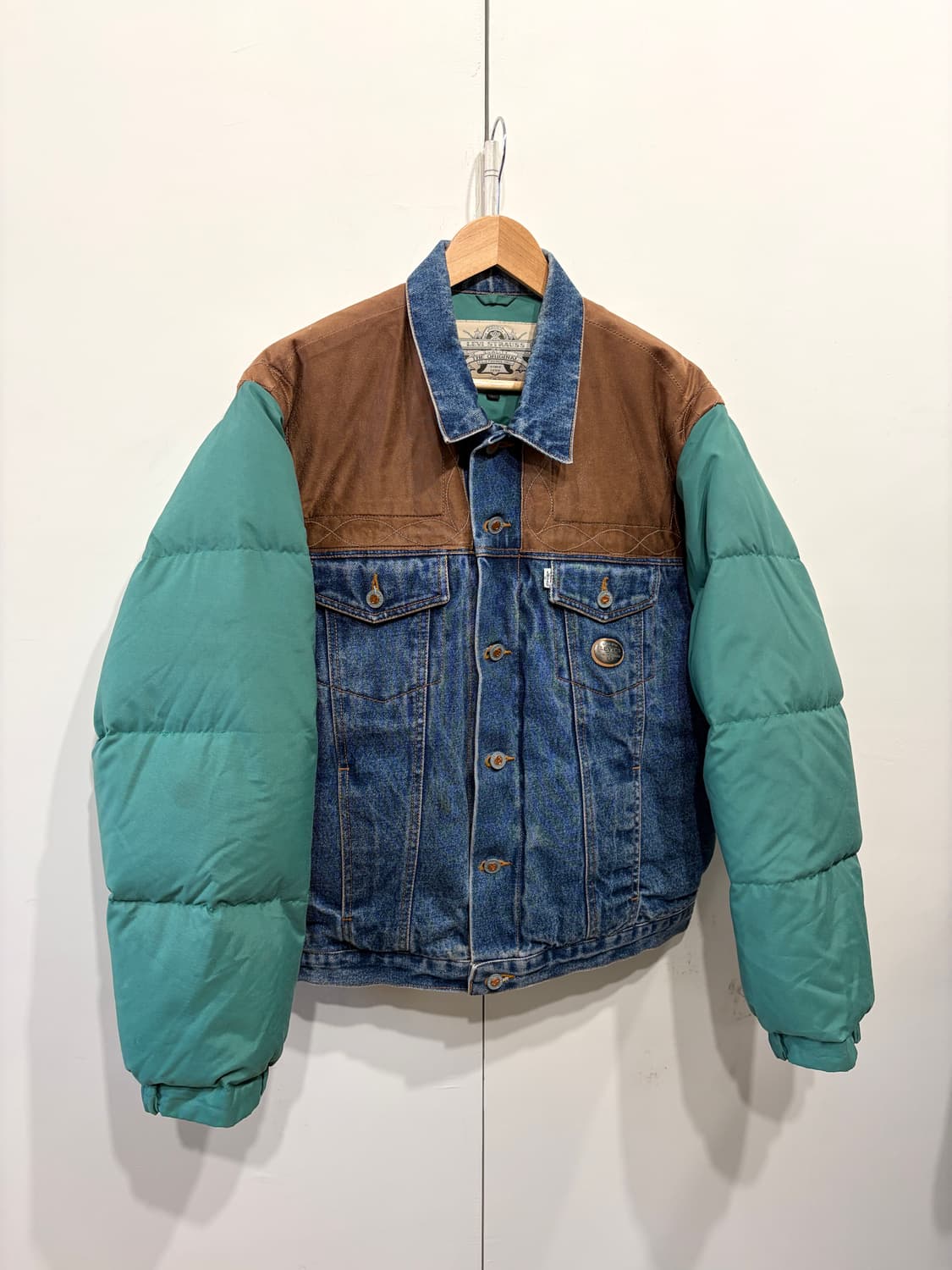 90's 리바이스 데님 덕다운 패딩 자켓 상품이미지3