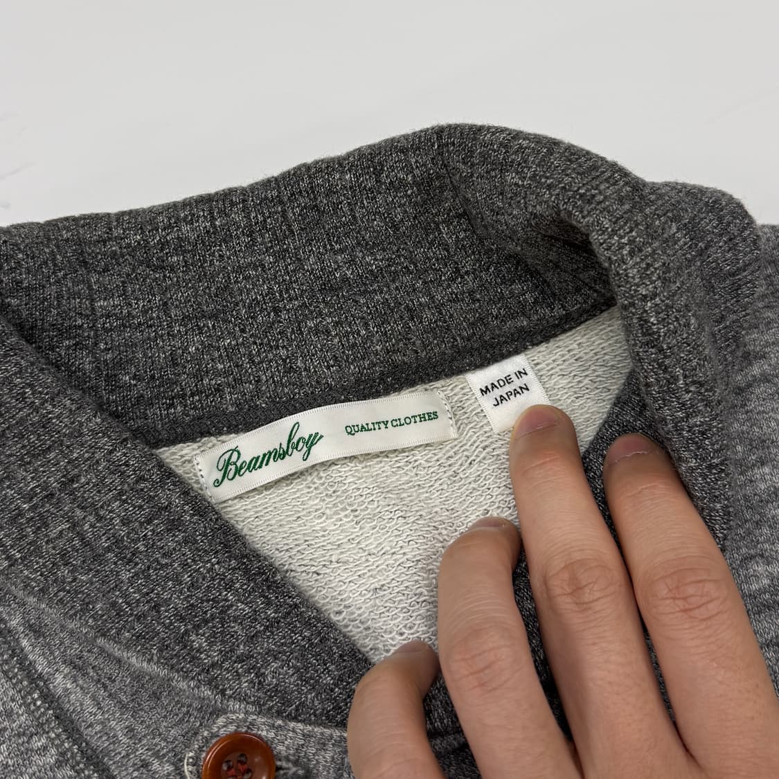 Beams Boy shawl collar sweatshirt 상품이미지6