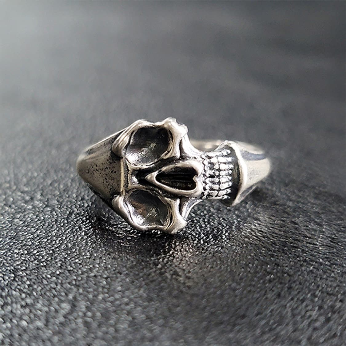 Bonehex 백동 남자 엔틱 빈티지 명품 신화 고대 전사 해골 반지 상품이미지1