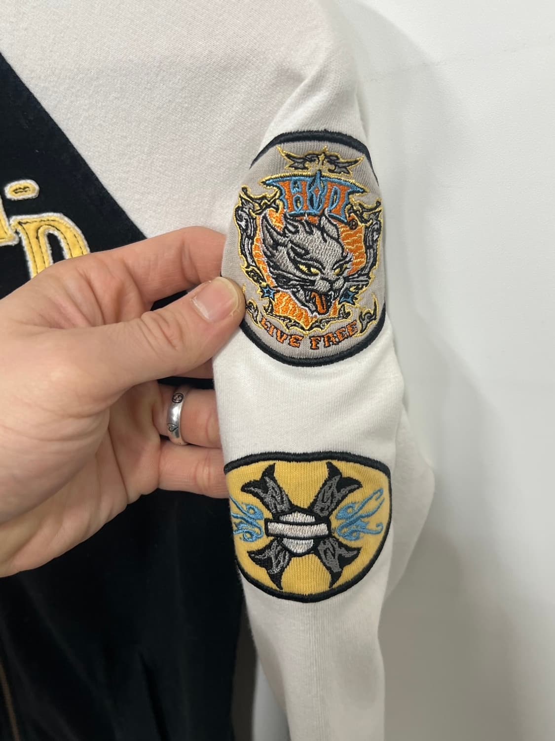 할리데이비슨 모터 사이클 Y2K 빈티지 패치 집업 자켓 상품이미지4