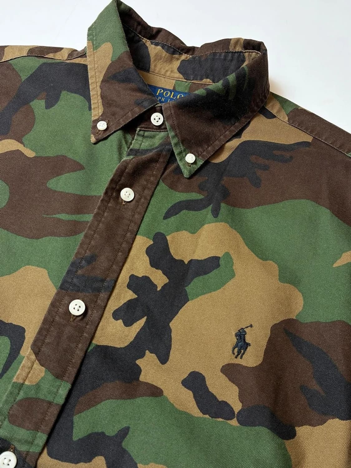 폴로 랄프로렌 큐알 신형 클래식 핏 카모 옥스퍼드 셔츠 PN9119 상품이미지3