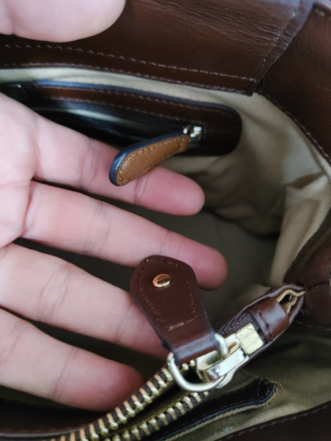 DAKS 닥스 소가죽배색 체크무늬 토트백 상품이미지9