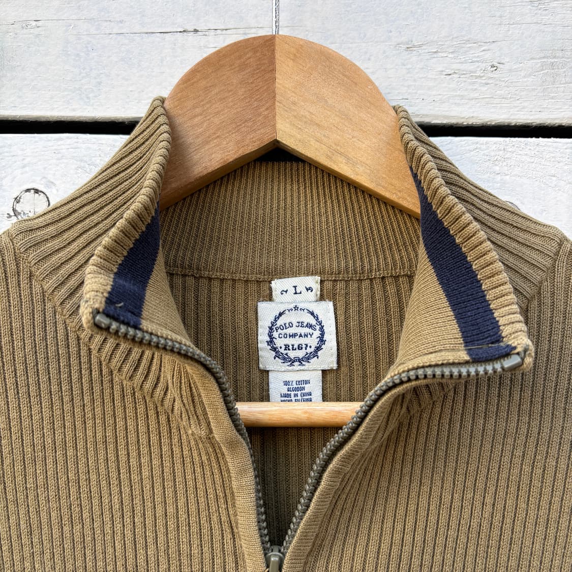 Polo 폴로 진스 골지 풀오버 반집업 상품이미지3