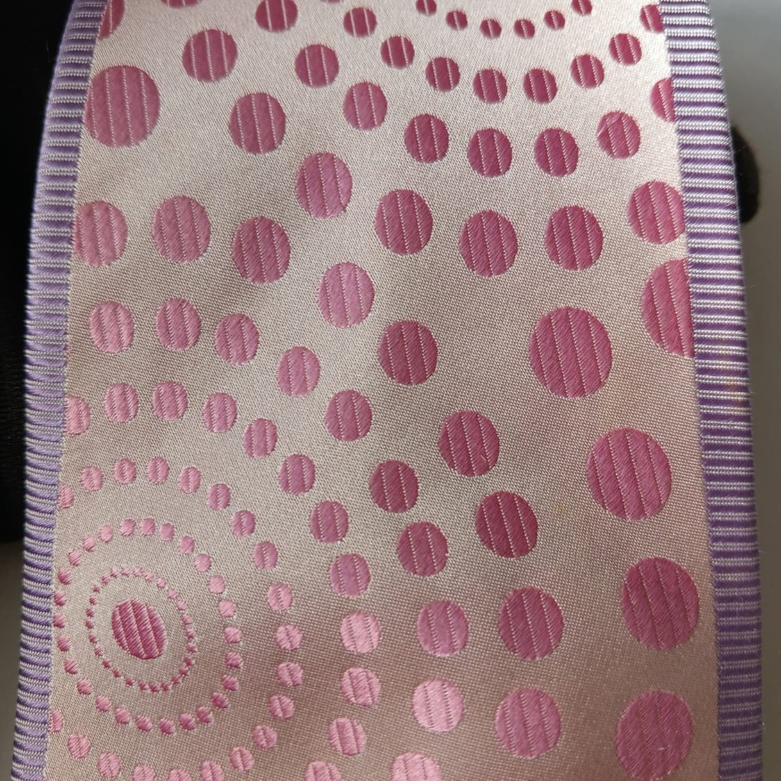 밀라숀 실크 핑크 도트 패턴 넥타이 9.2cm A등급 A19752
 상품이미지8