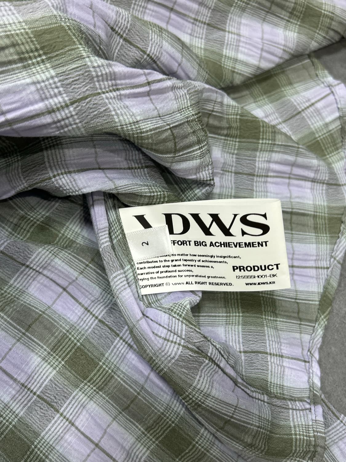 IDWS Terrace Check Shirt Lavender 상품이미지8