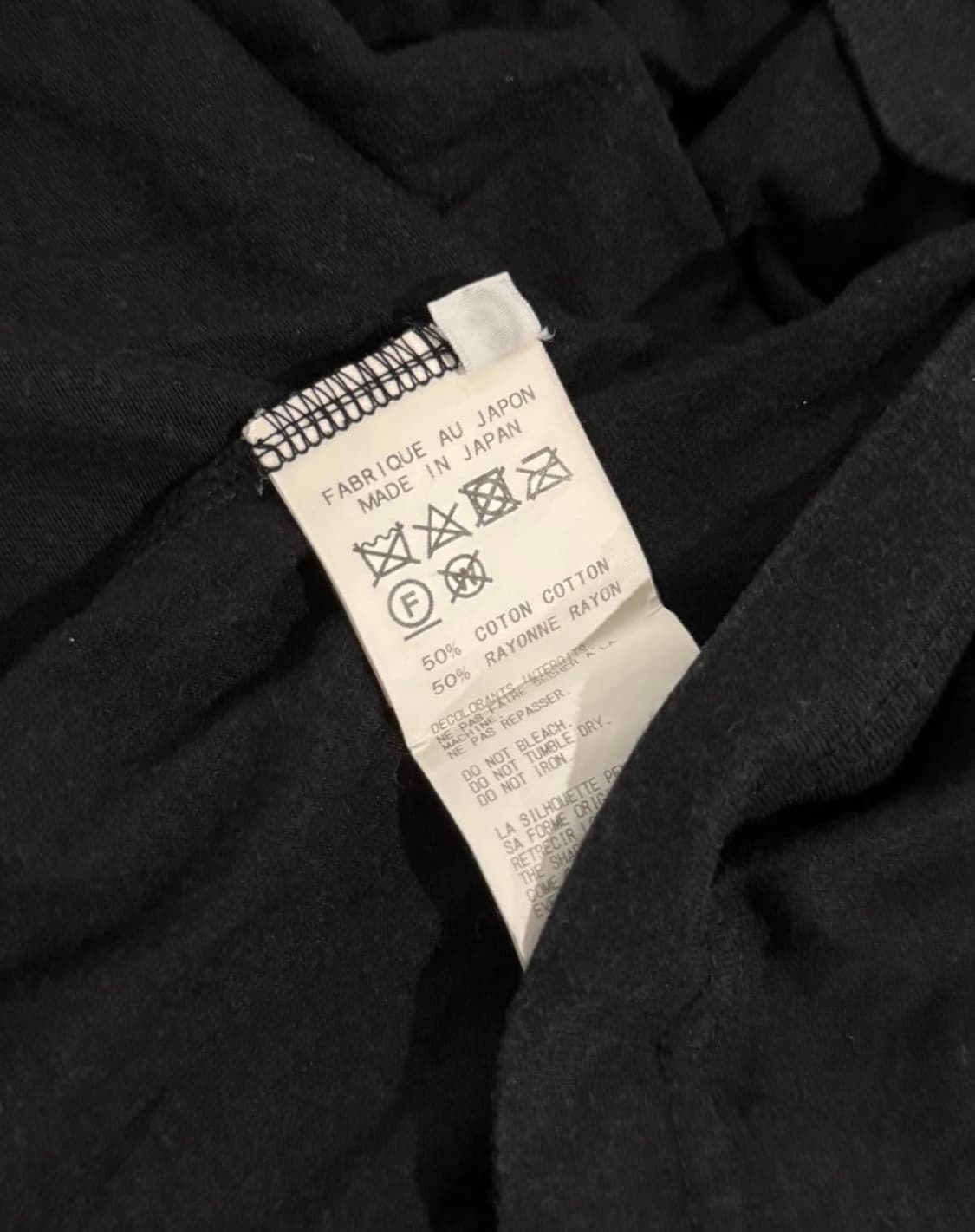 요지야마모토 뿌르옴므 비대칭 헨리넥 티셔츠 상품이미지4