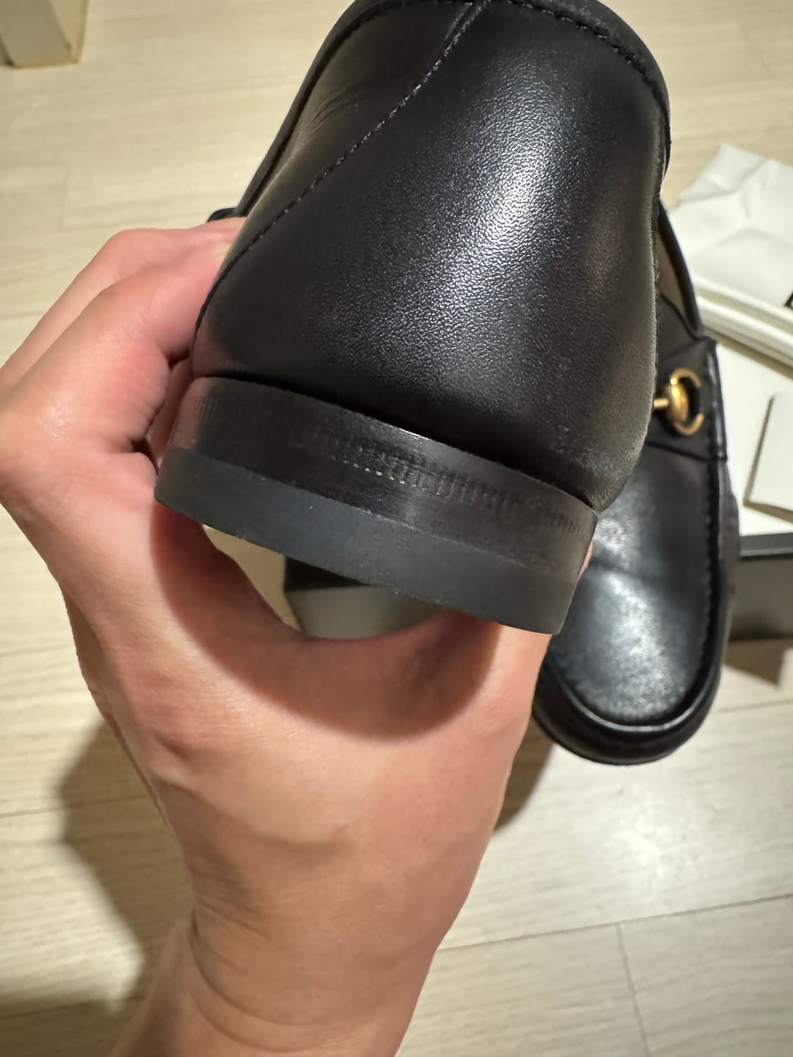 구찌 1953 홀스빗 레더 로퍼 블랙 7.5(265) 상품이미지3