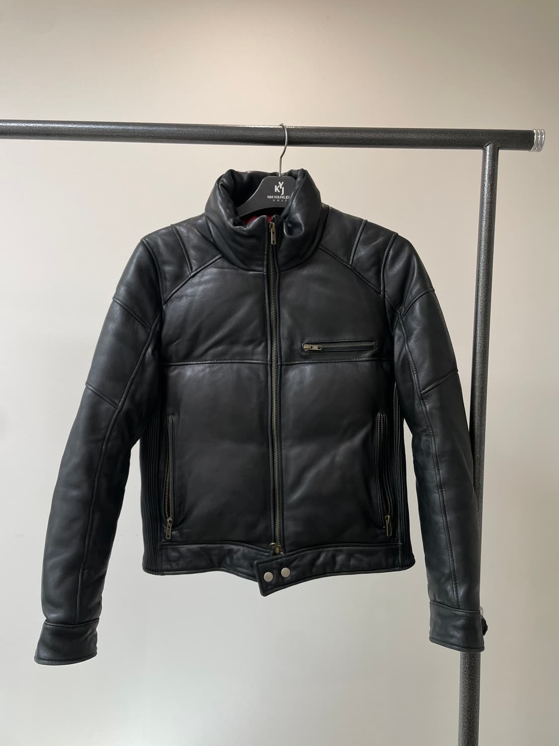 (L) 락시크 바이커 투웨이 가죽 패딩 상품이미지1