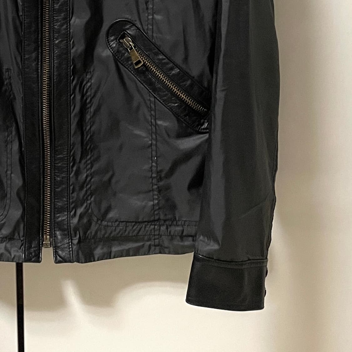 50 돌체앤가바나 램스킨 패치 나일론 자켓 상품이미지3