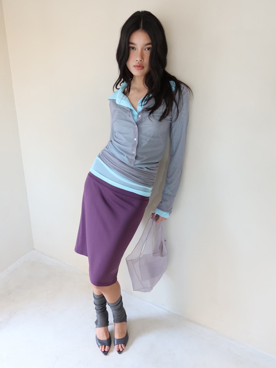 mmm corp See-through Collar T-shirt 상품이미지1