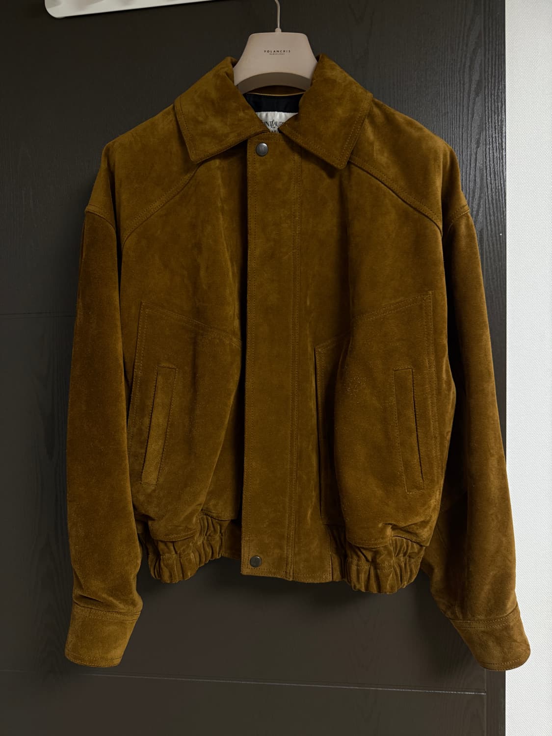 생로랑 스웨이드 자켓 채정안 자켓 새제품 34 사이즈 상품이미지2