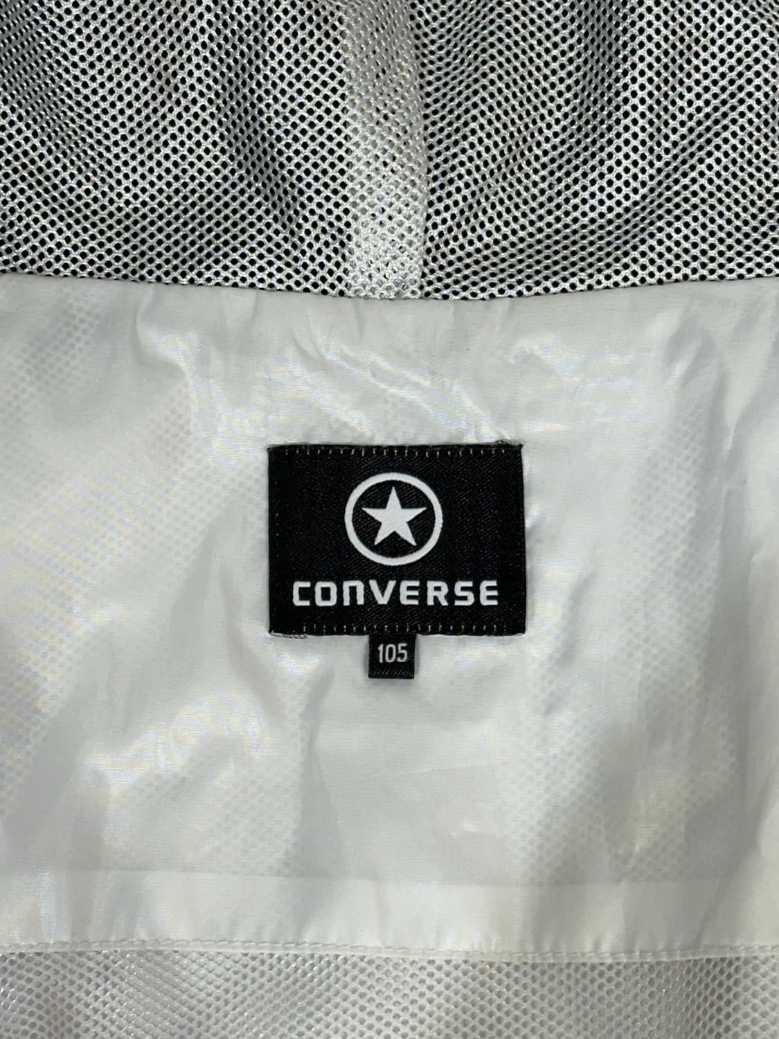 컨버스 화이트 블랙 크롭 후드 바람막이 트랙 자켓 105 상품이미지7