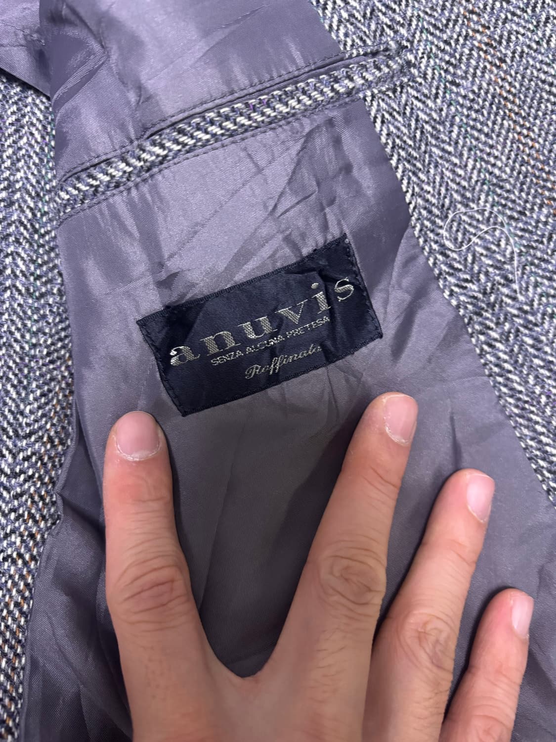 일본판 체크 울 블레이저 사이즈 105-110 상품이미지4