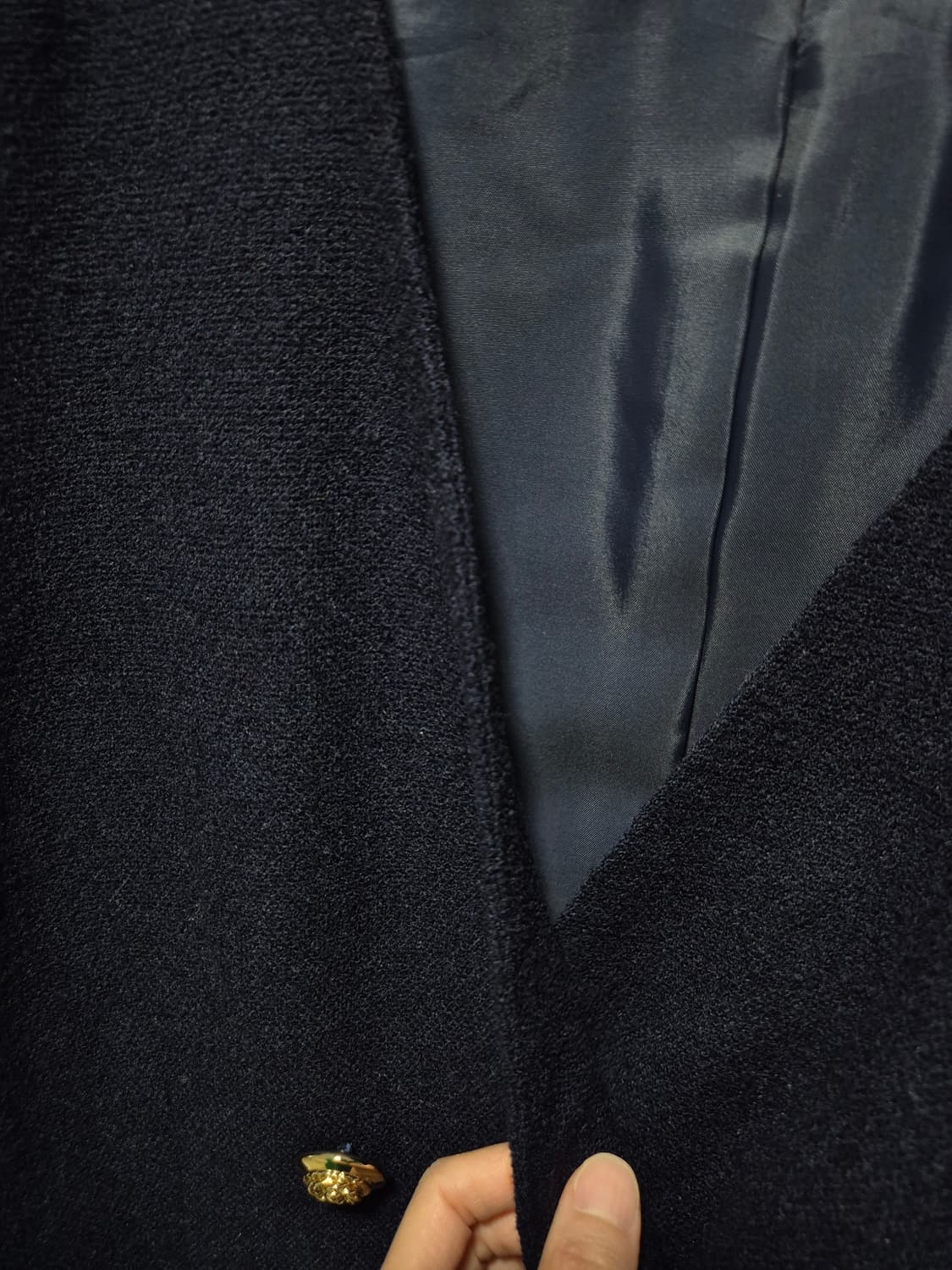 빈티지 네이비 금장 버튼 원피스 상품이미지3