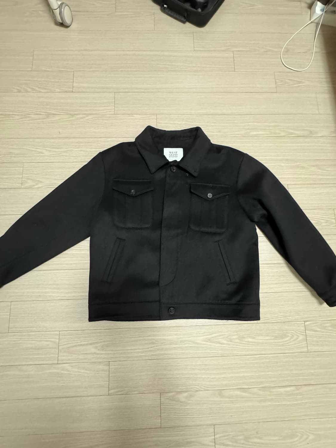 웨스트 그랜드 블러바드 하버 발마칸 울 숏코트 상품이미지2