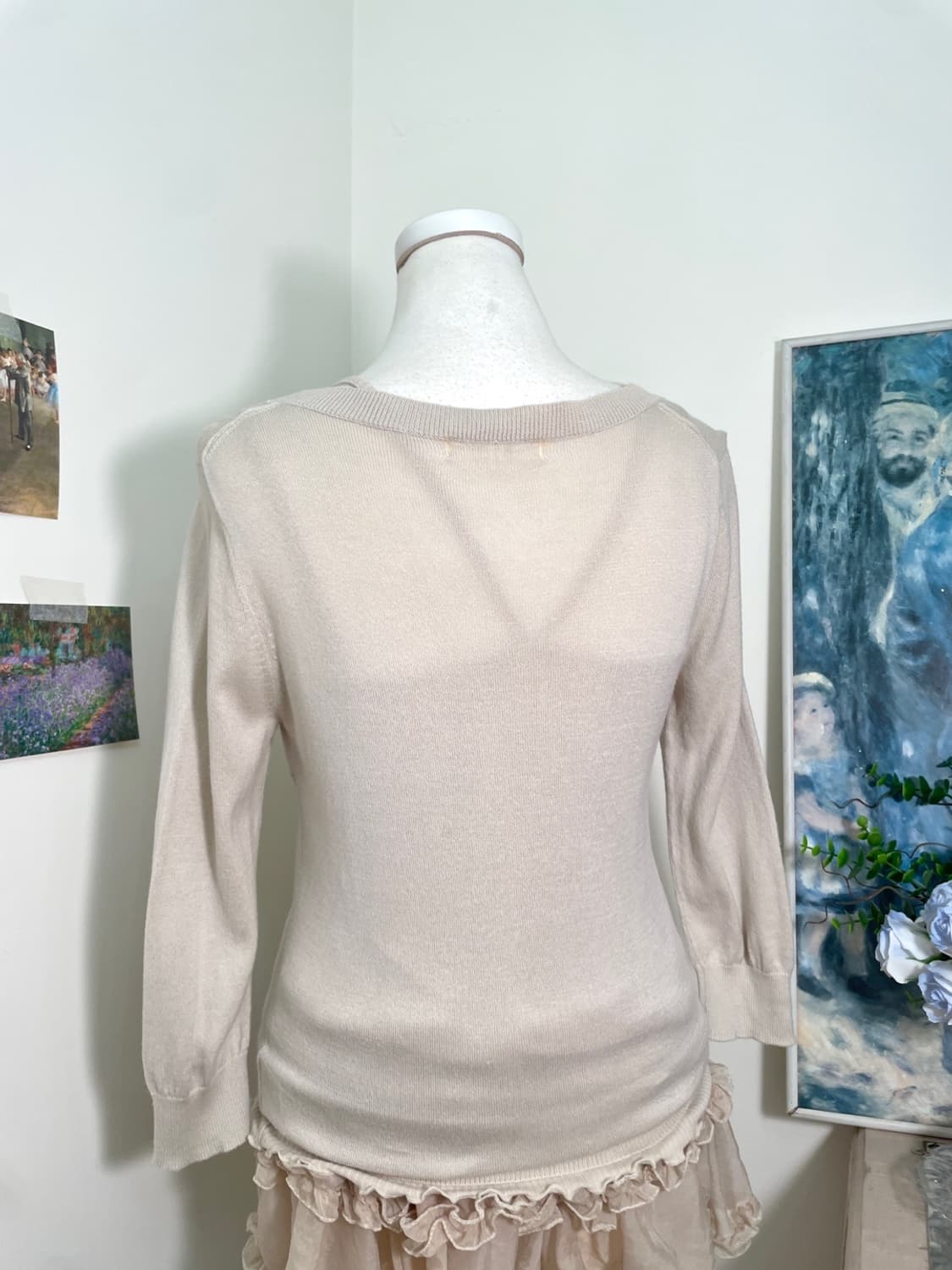 beige inner sleeveless&shirring v-neck k 상품이미지4