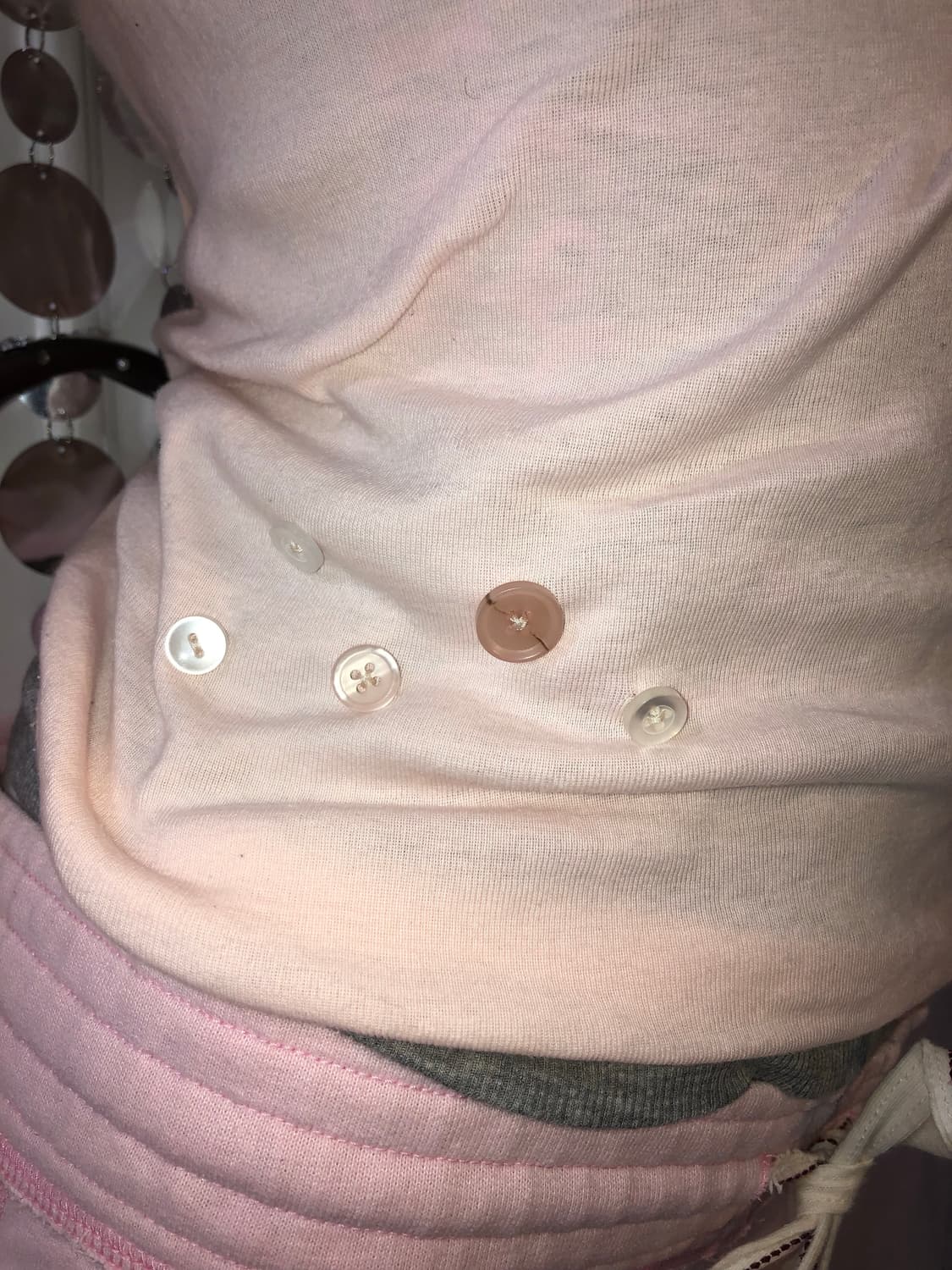 babe pink button top 상품이미지4