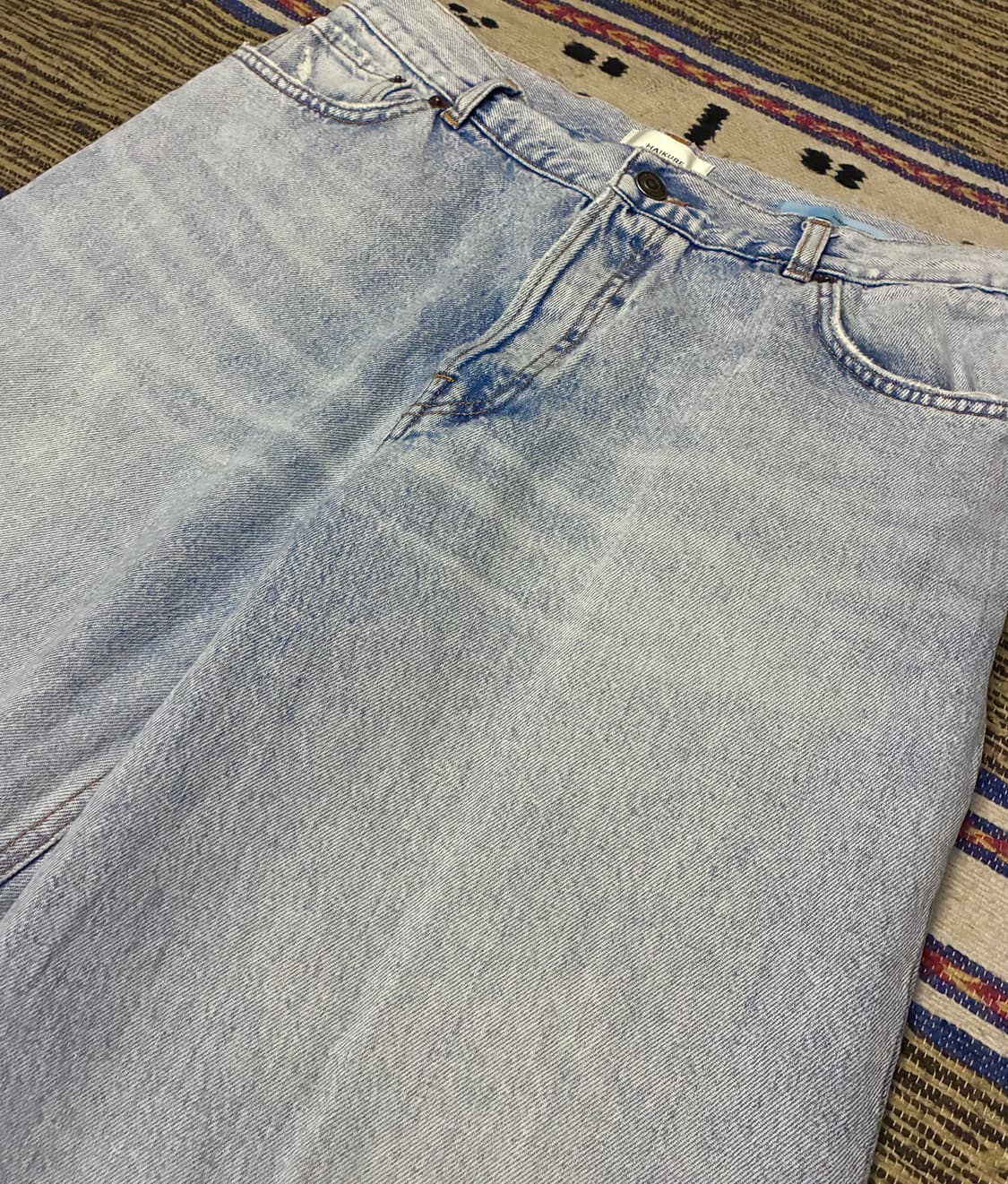 (27~28)Haikure 하이쿠레 베서니 스트롬볼리 와이드 데님 연청 상품이미지3