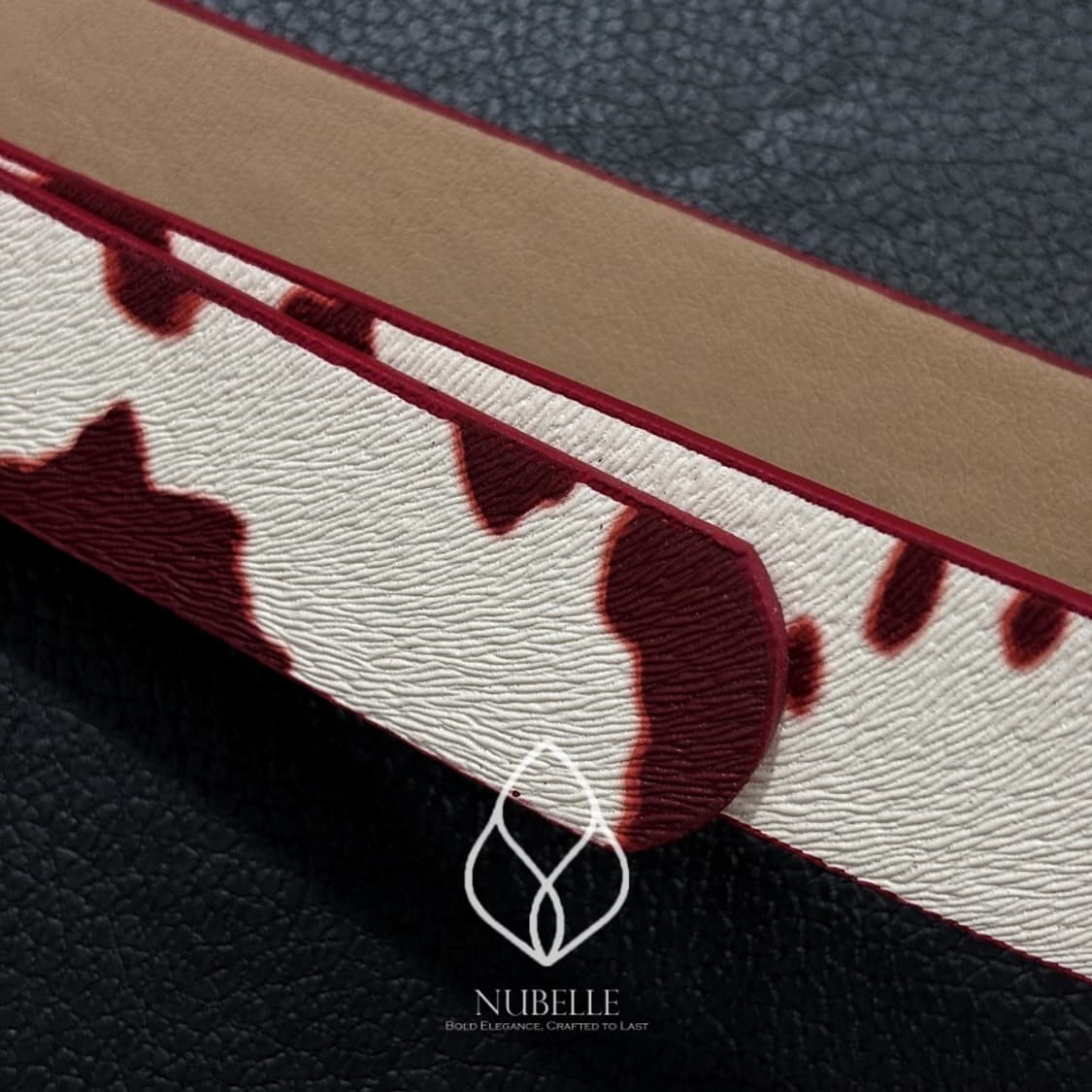 🌗 Cow embossed belt / 카우 호피 버클 벨트 상품이미지4