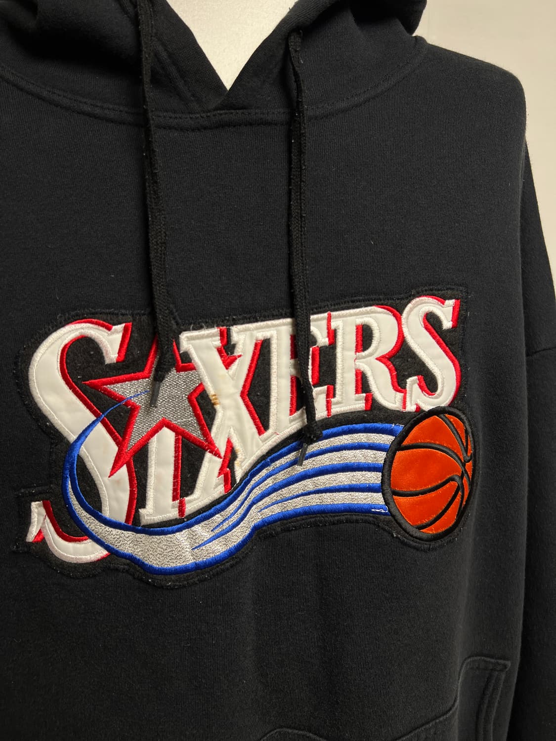 Sixers 빈티지 후드티 워시드블랙 xxl 상품이미지6