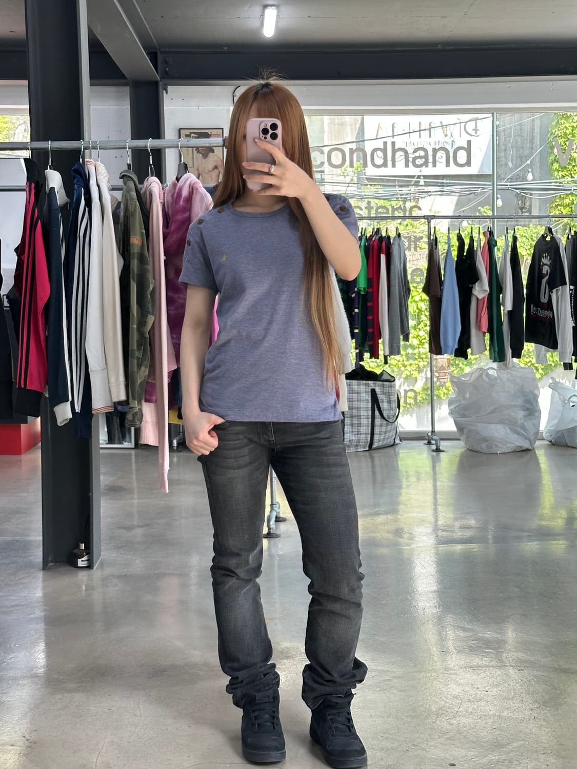 비비안웨스트우드 Orb 페이즐리 숄더버튼 반팔티 상품이미지3