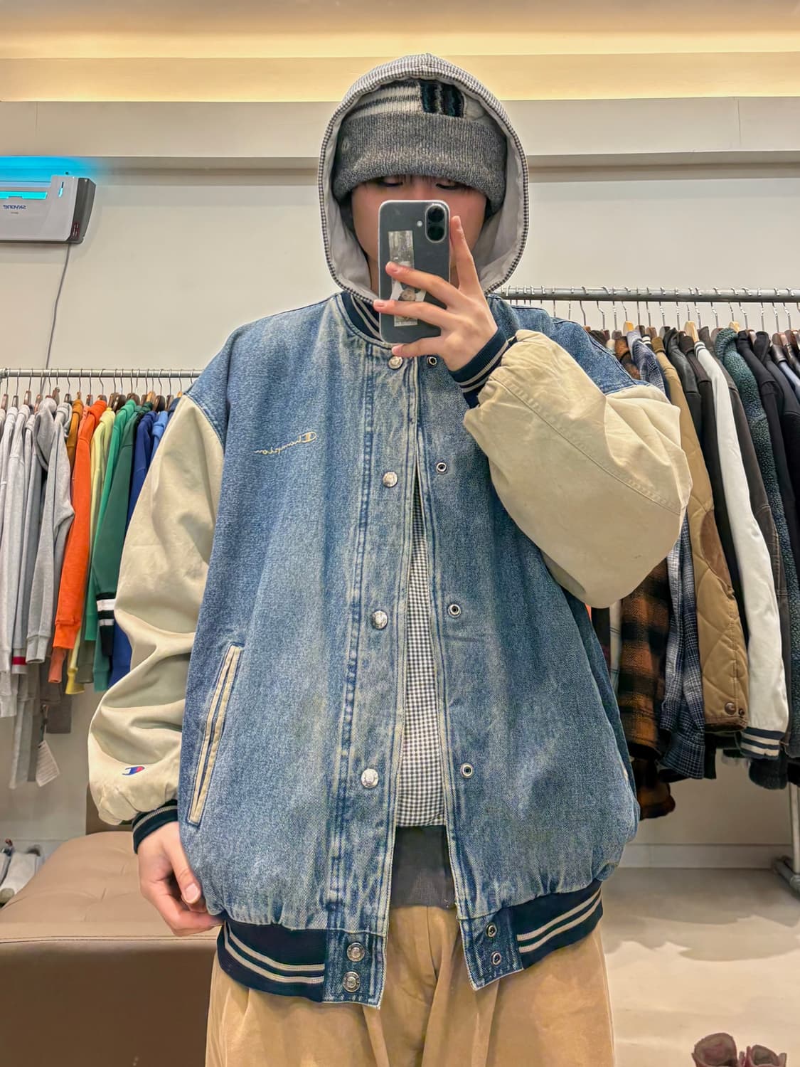 챔피온 데님 바시티자켓 상품이미지5