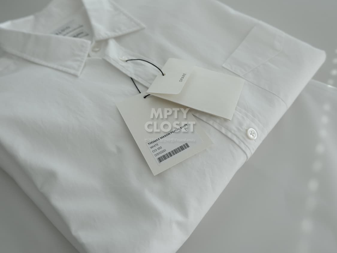 [L] 델디오 토마스메이슨 포플린셔츠 화이트 상품이미지6