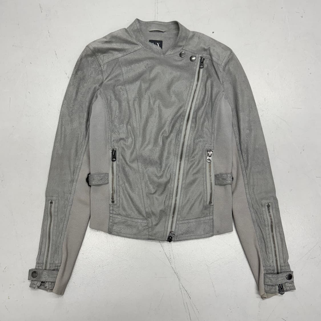 아르마니 익스체인지 릭오웬스맛 사선 바이커 자켓 상품이미지2