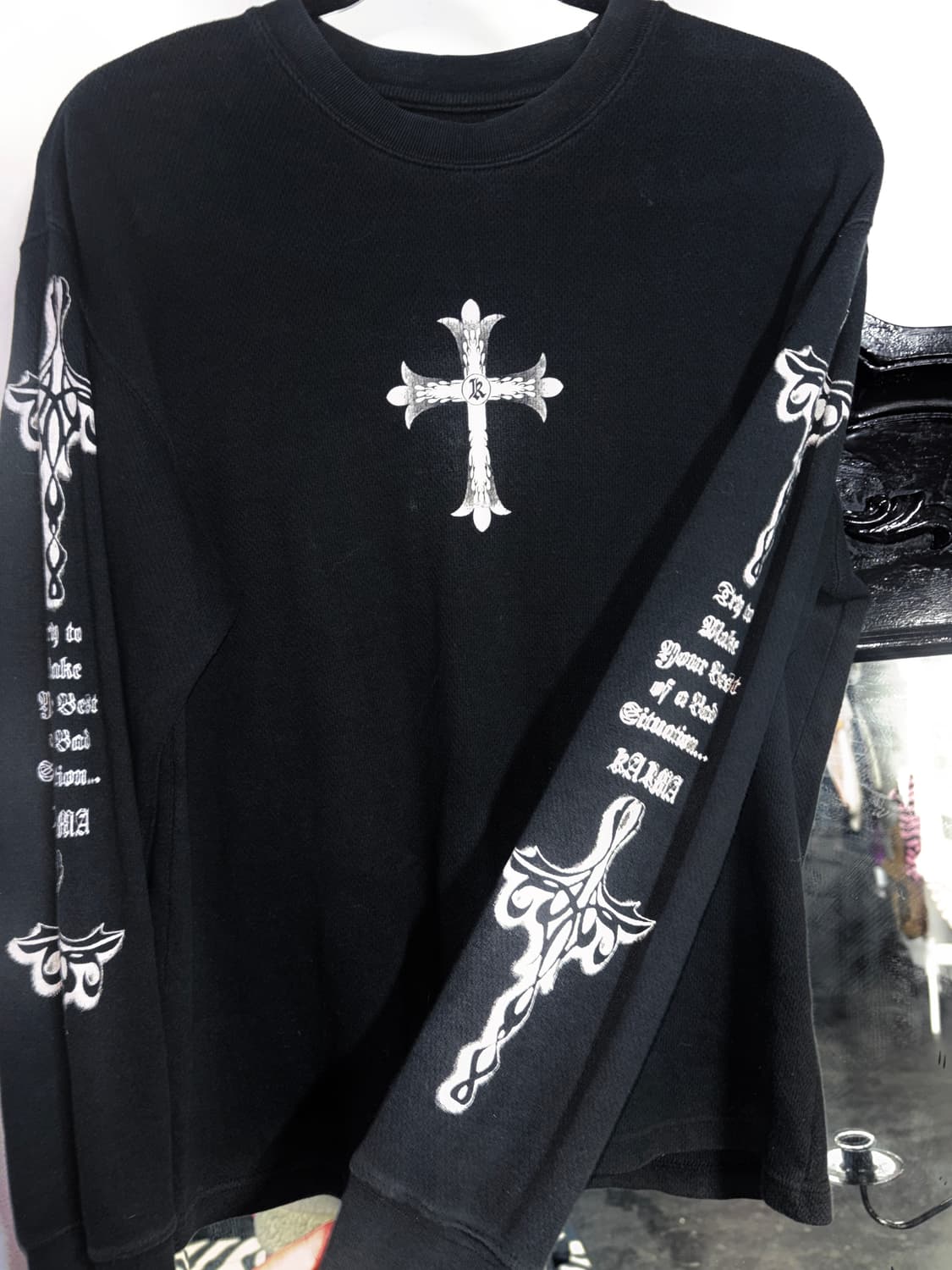 엔젤윙 블랙 롱슬리브 티셔츠 상품이미지4