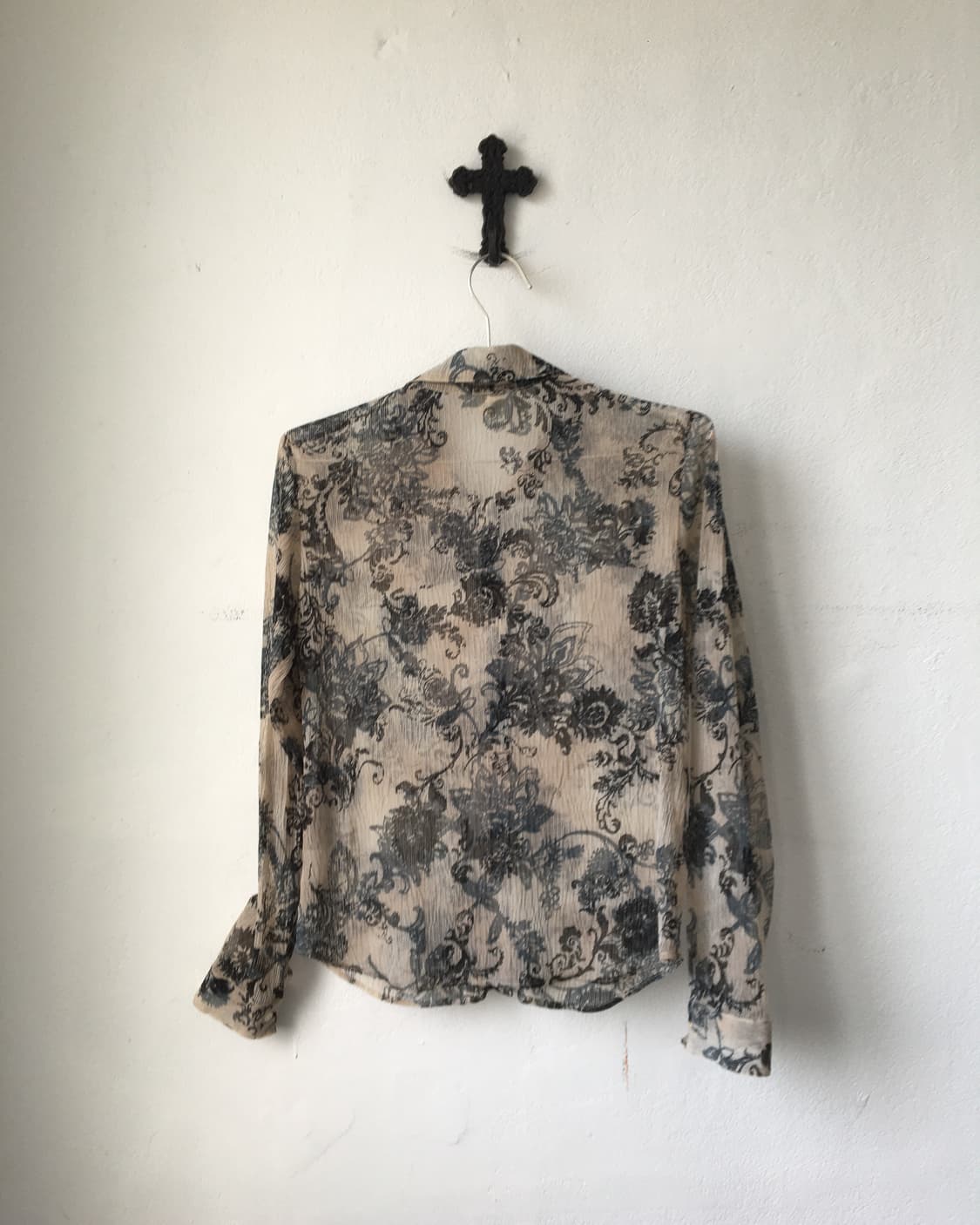 Axes femme pattern pleats shirt 상품이미지3