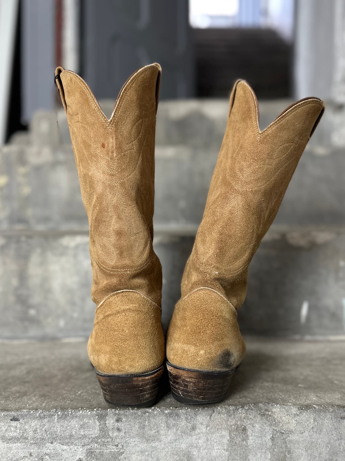 90's USA 노코나 러프아웃 스웨이드 웨스턴 부츠 카우보이 부츠 상품이미지6