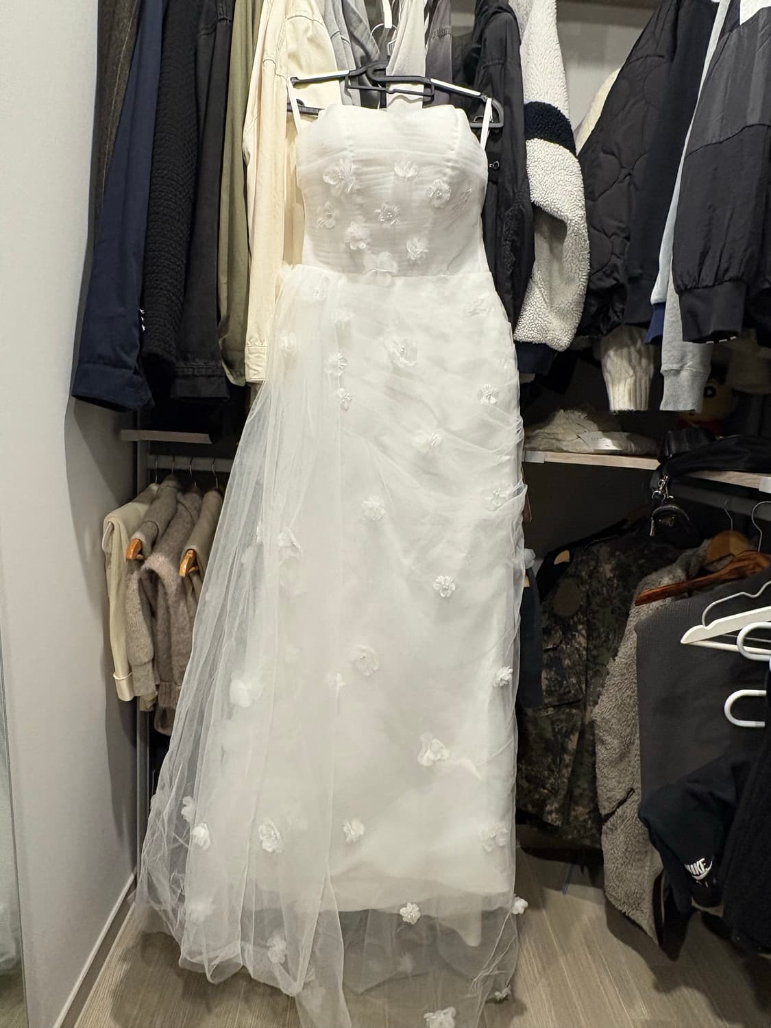 화이트 튜브탑 웨딩드레스 (S) 상품이미지5