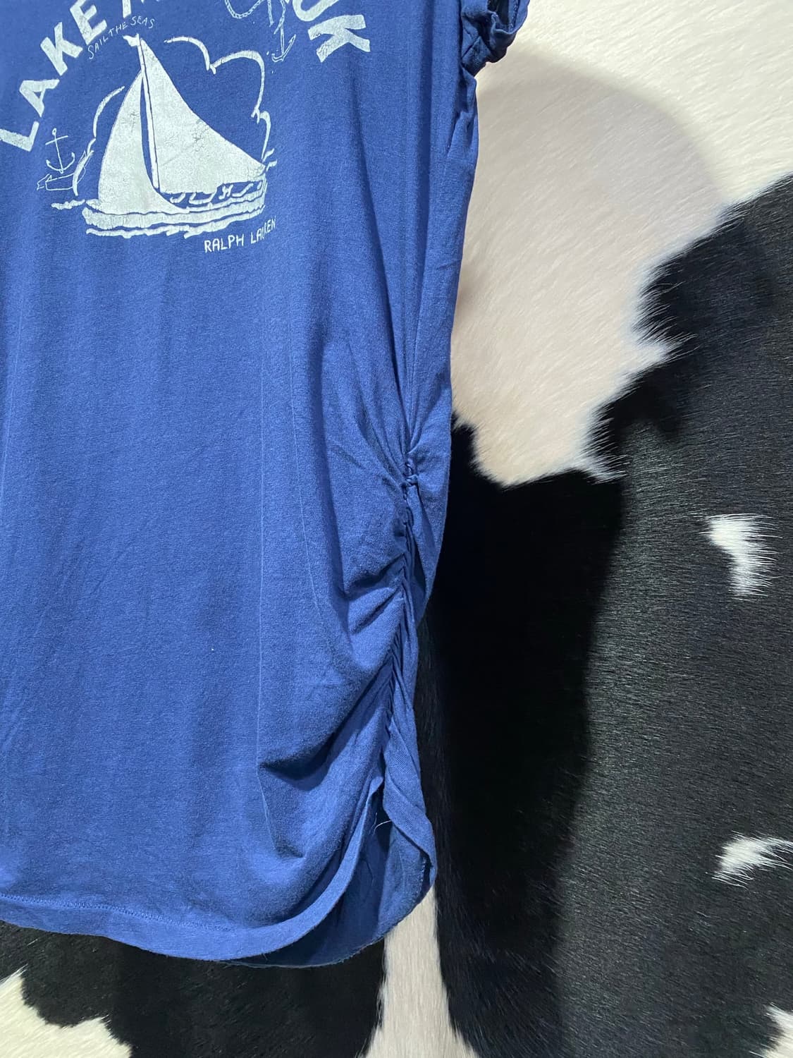 Ralph Lauren 셔링 디테일 프린팅 반팔 티셔츠 상품이미지5