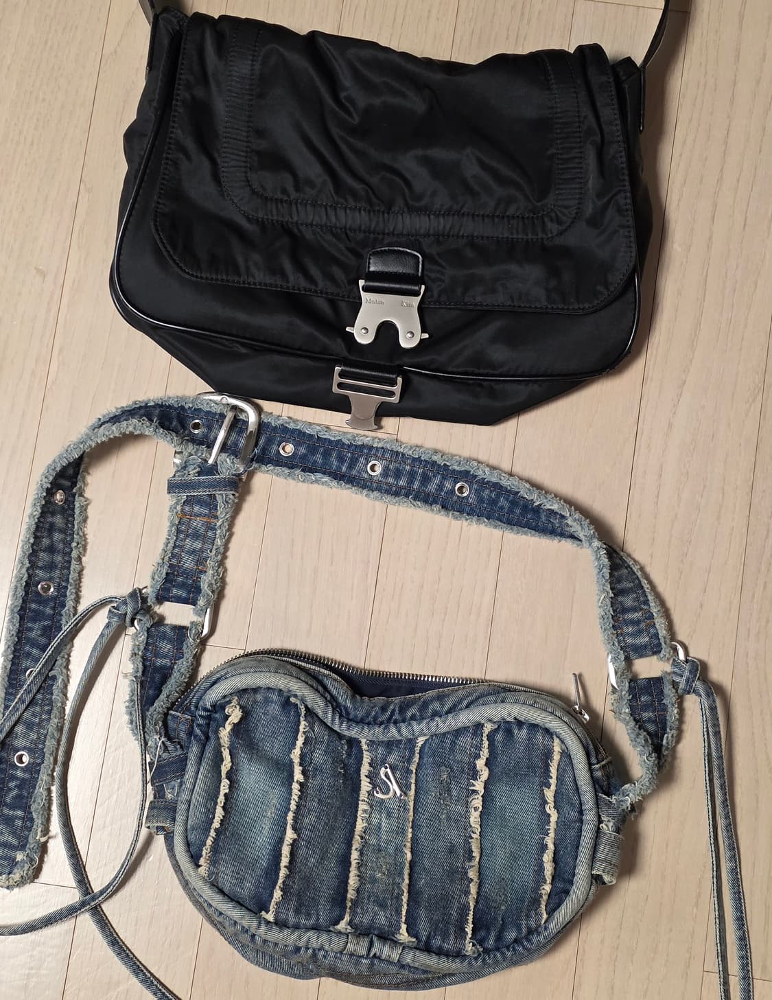 Afterhours DENIM CUT-OFF SHOULDER BAG 상품이미지4