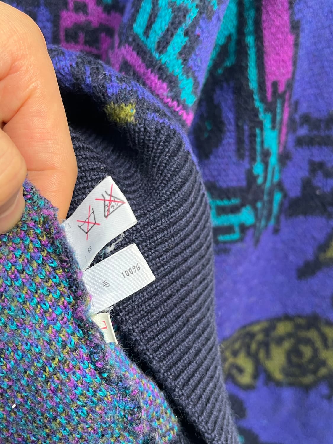 Modighani Italy 90s 빈티지 울 니트 스웨터 L 상품이미지6