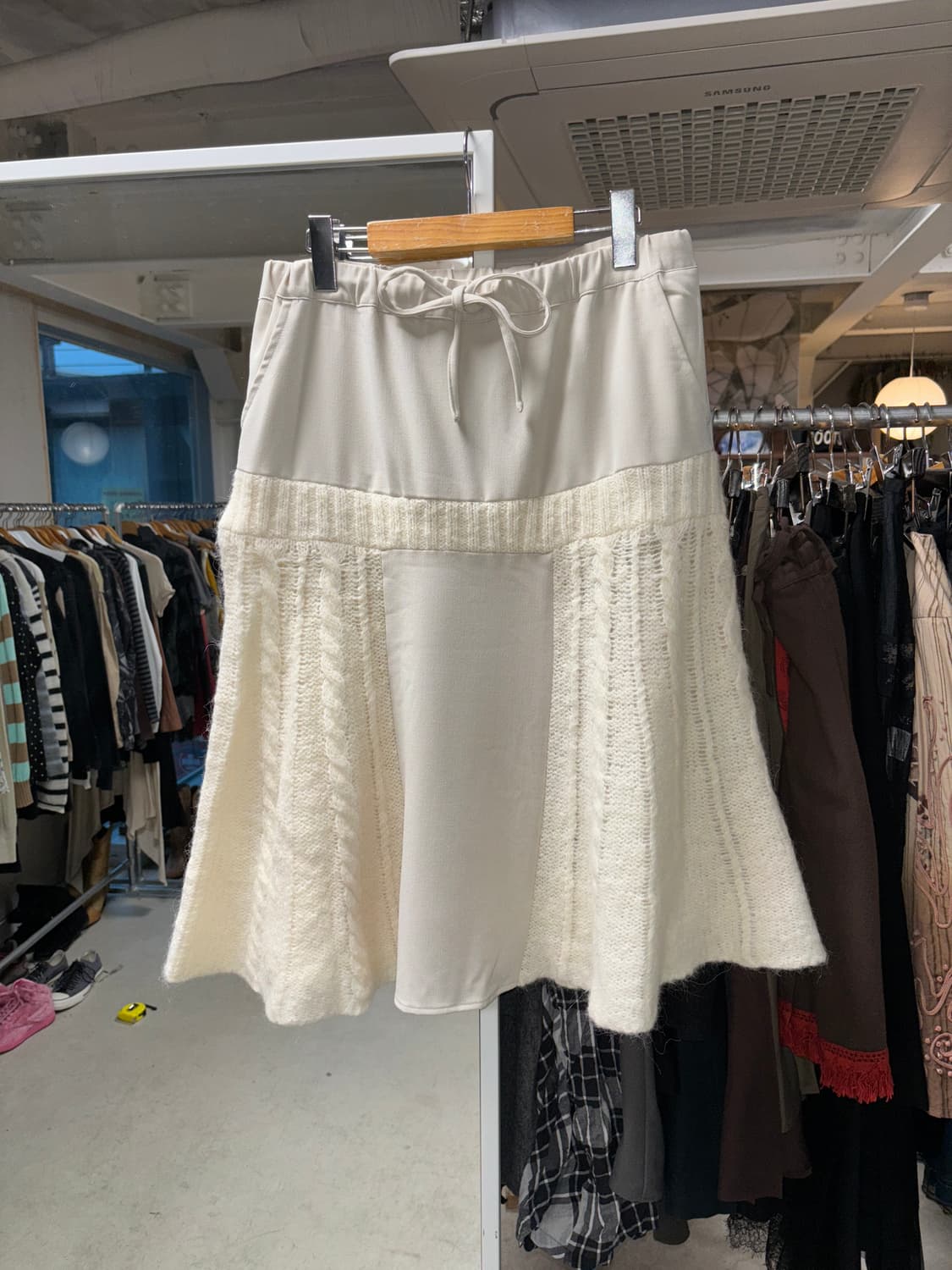 Frapbois 니트 믹스 스커트 상품이미지3