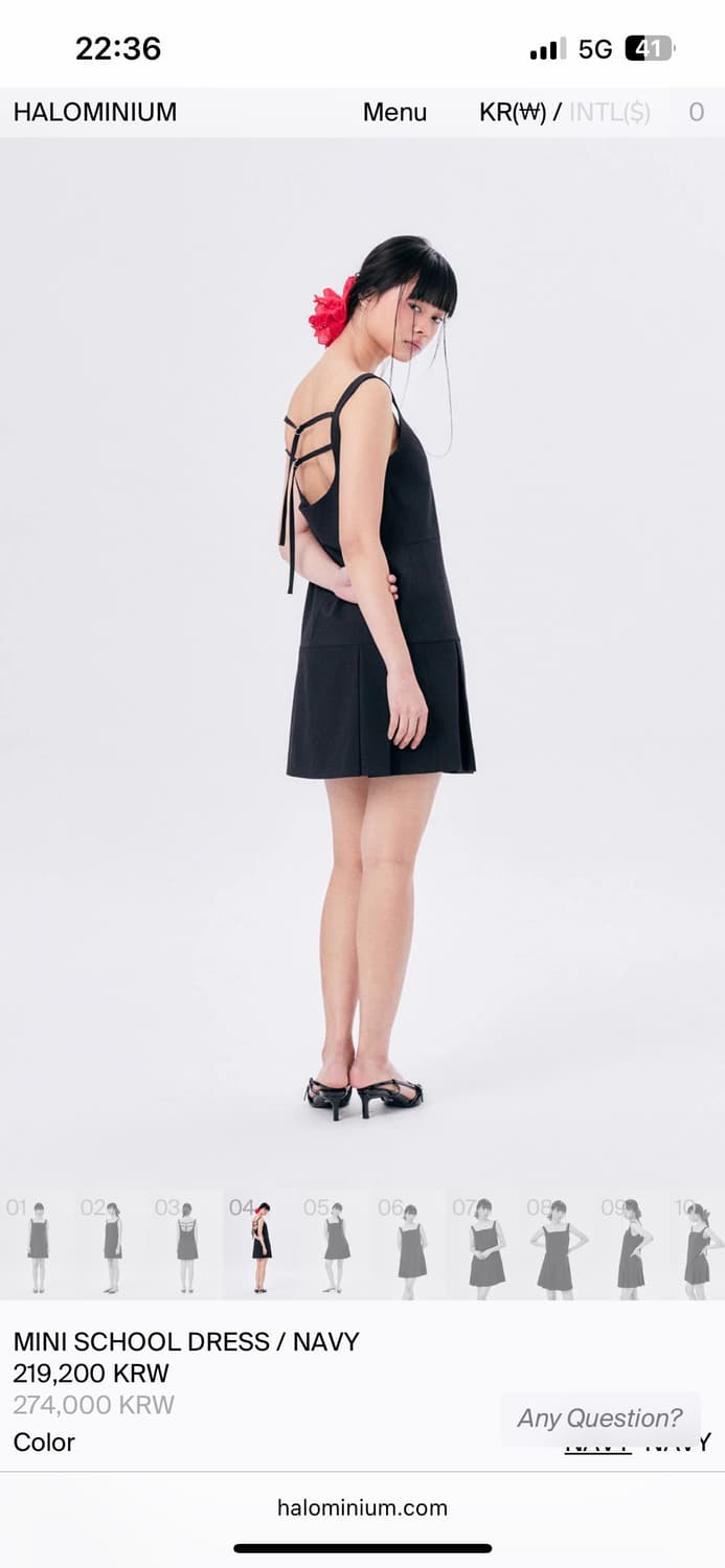 할로미늄 미니 스쿨드레스 (네이비 1) 상품이미지2
