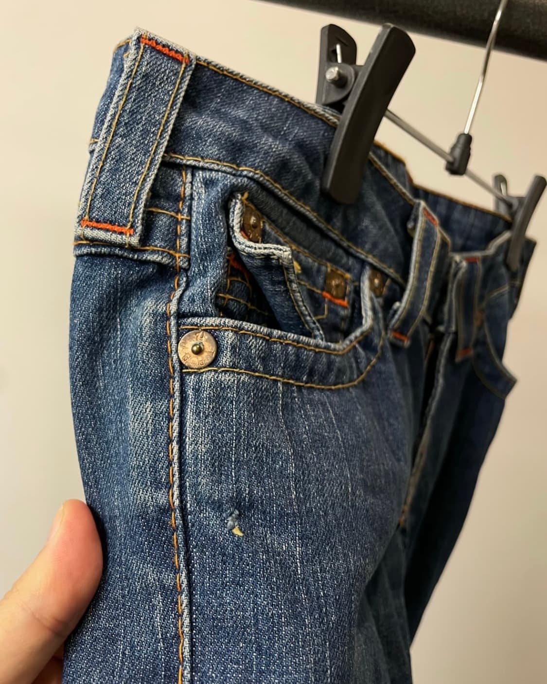 트루릴리전 조이 여성 플레어 부츠컷 데님 팬츠 상품이미지5