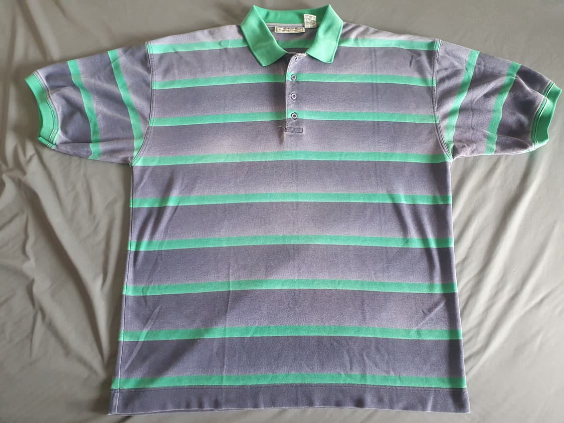 빈티지 스트라이프 폴로셔츠(XL) 상품이미지1