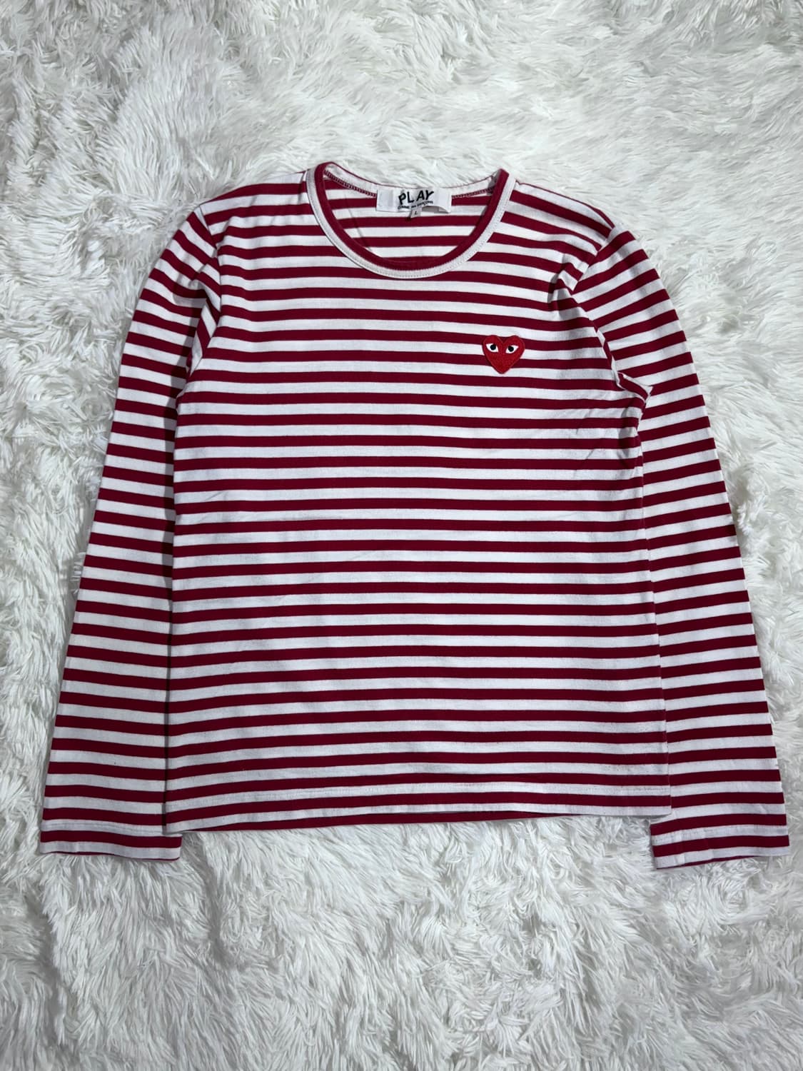 꼼데가르송 레드 와펜 스트라이프 슬리브  상품이미지3