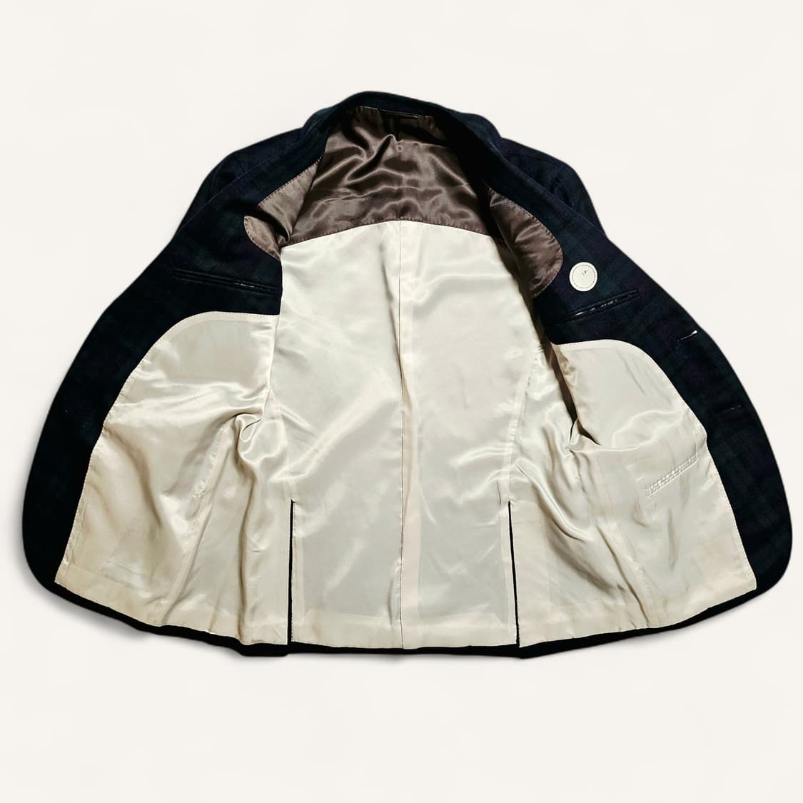 [100(105)][IF+]일본산 울 클래식 테일러드 블레이져 타탄체크 상품이미지3