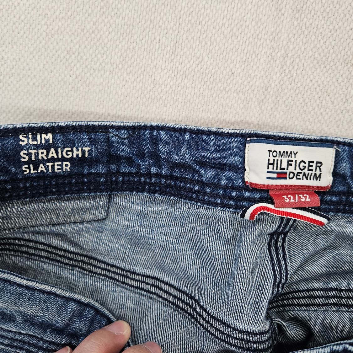 [W32L32] 타미힐피거 일자핏 워싱 데님 팬츠 0115YH1 상품이미지3