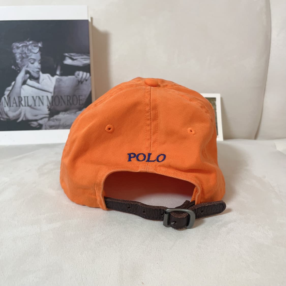 [정품] 폴로 오렌지 / 네이비포니 모자 상품이미지3