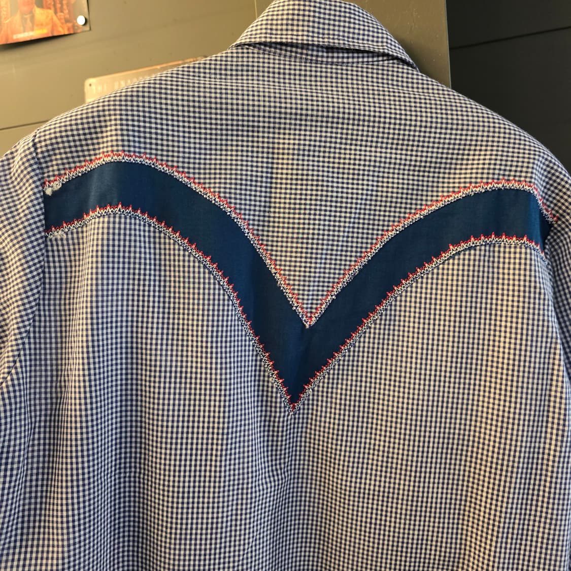 KARMAN 빈티지 웨스턴 자수 체크 셔츠 상품이미지8
